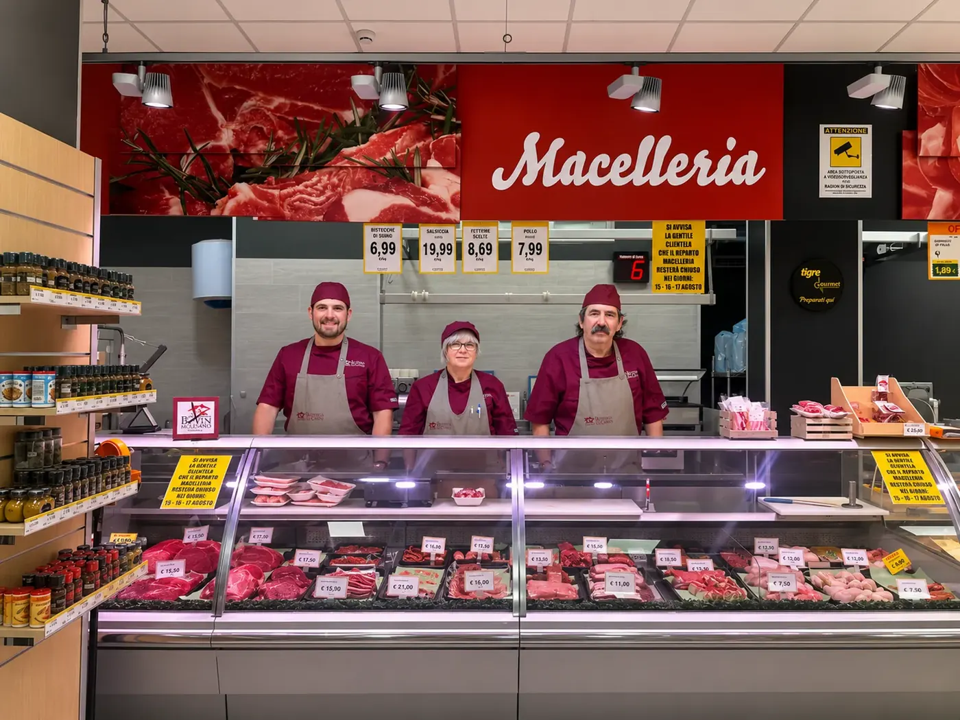 Il banco della Bottega delle Carni da Marco